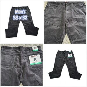 Kirkland Signature 38 x 32 Pants Corduroy Cords Gray Regular Fit Stretch NWT